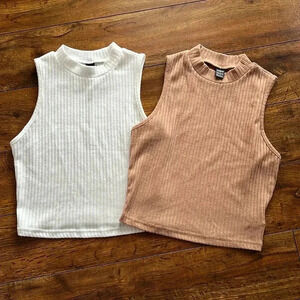 2 High neck Cropped tanks​